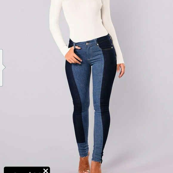 two tone jeans fashion nova